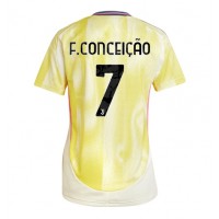 Camiseta Juventus Francisco Conceicao #7 Segunda Equipación Replica 2024-25 para mujer mangas cortas